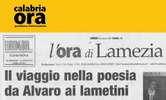 "Il viaggio nella poesia da Alvaro ai lametini" - Calabria Ora - 26 marzo 2007