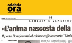 "L'anima nascosta della Calabria" - Calabria Ora - 26 novembre 2007