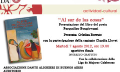 Presentazione "Al sur de las cosas" - Associazione Dante Alighieri Buenos Aires - 7 agosto 2012