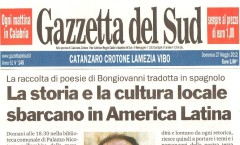 "La storia e la cultura locale sbarcano in America Latina" - Gazzetta del Sud - 27 maggio 2012