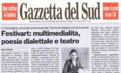"Festivart: multimedialità, poesia dialettale e teatro" - Gazzetta del Sud - 24 maggio 2008
