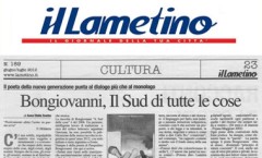 "Bongiovanni, il Sud di tutte le cose" - Il Lametino - giugno/luglio 2012 - N. 189