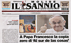 A Papa Francesco la copia zero di 'Al sur de las cosas' - Il Sannio - 07 novembre 2014