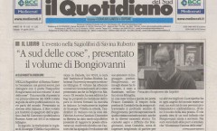 A sud delle cose, presentato il volume di Bongiovanni - Il Quotidiano - 14 apr. 2018